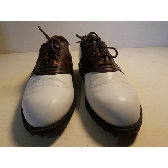 Nike Air Golf Shoes Kempshall Last Men's Sz 8 Brown White - Picture 5 of 9